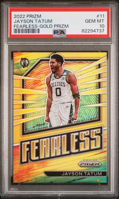 2022 Panini Prizm GOLD PRIZM #11 Jayson Tatum front