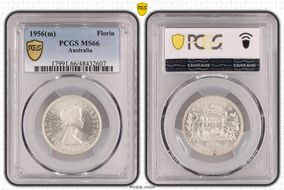 1956(m) Florin KM-60  Ag MS66