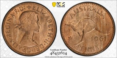 1961 Y. (p) 1D MS65RB