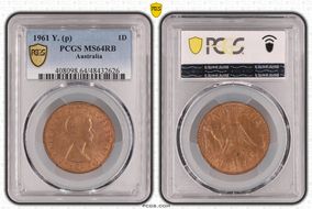 1961 Y. (p) 1D MS64RB