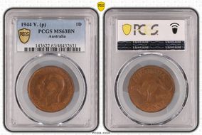 1944 Y. (p) 1D MS63BN