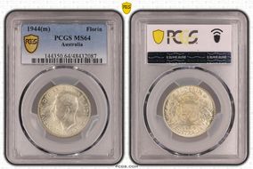 1944(m) Florin KM-40  Ag MS64