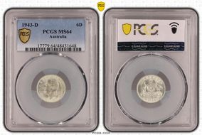 1943-D 6D KM-38  Ag MS64