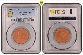 1963 Y. (p) 1/2D MS65RB
