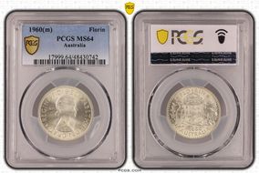 1960(m) Florin KM-60  Ag MS64