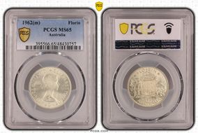 1962(m) Florin KM-60  Ag MS65