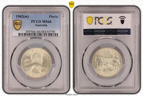 1962(m) Florin KM-60  Ag MS66