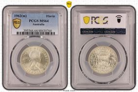 1962(m) Florin KM-60  Ag MS64