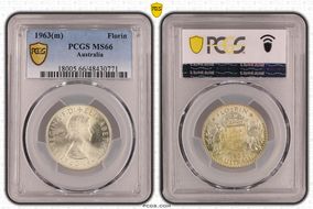 1963(m) Florin MS66