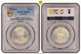 1963(m) Florin MS66