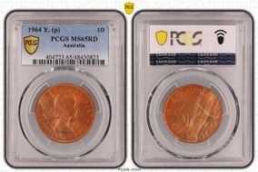 1964 Y. (p) 1D MS65RD