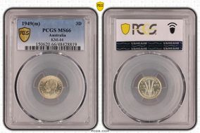 1949(m) 3D KM-44  Ag MS66