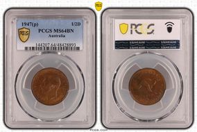 1947(p) 1/2D MS64BN