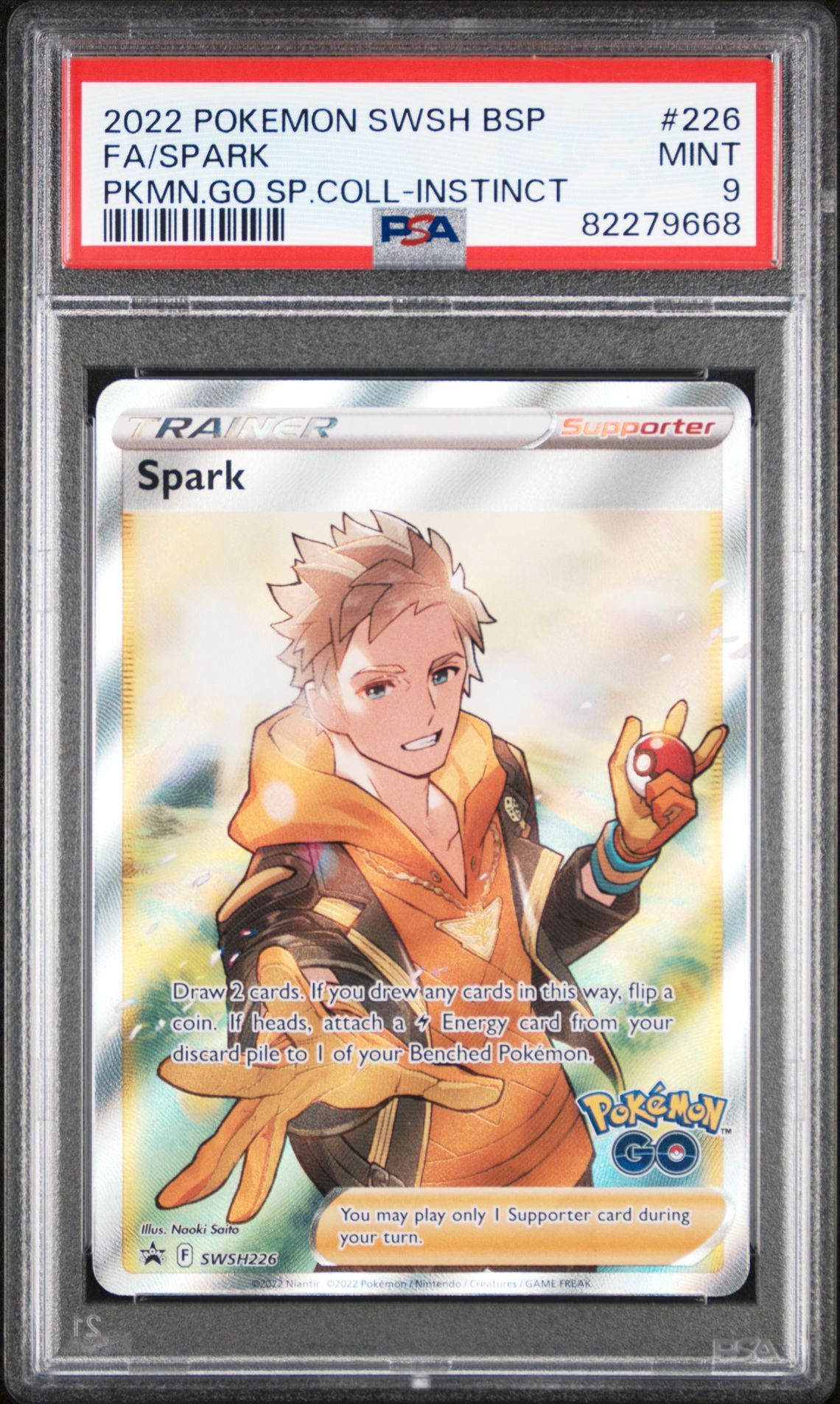 2022 Pokemon POKEMON SWSH BLACK STAR PROMO PKMN.GO SP.COLL-INSTINCT #226 Fa/Spark front