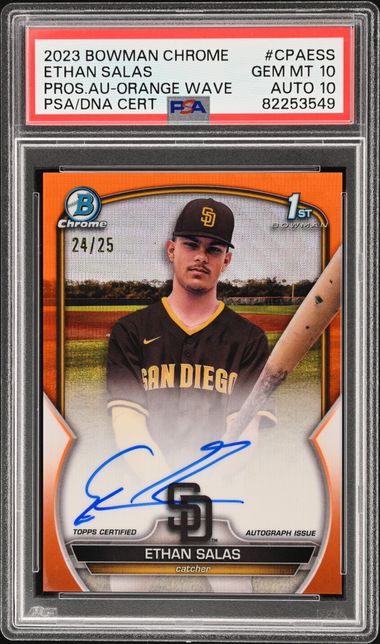 2023 Bowman Chrome Prospect Autographs Orange Wave Refractor #CPA