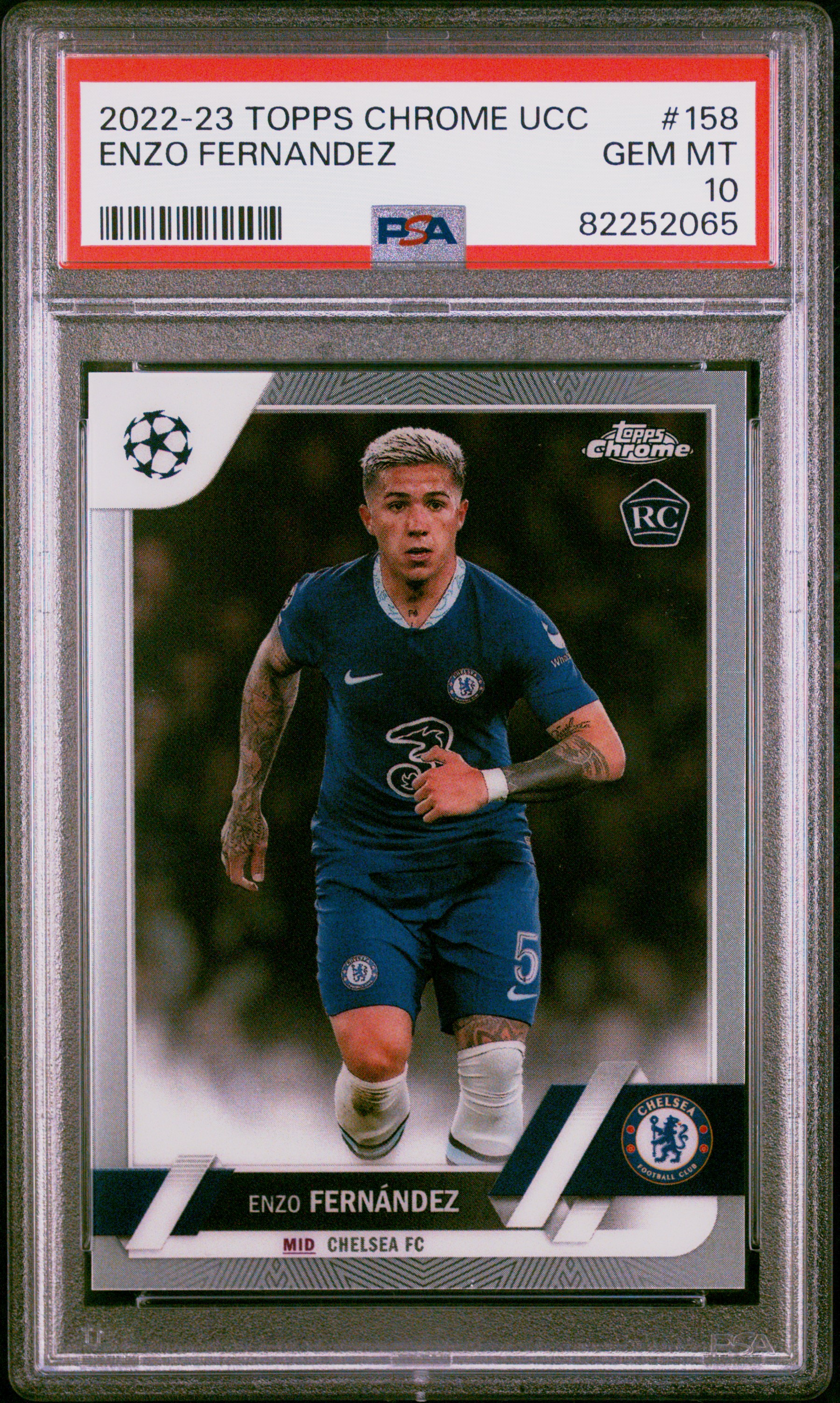 2022 Topps Chrome Uefa Club Competitions #158 Enzo Fernandez – PSA GEM MT 10