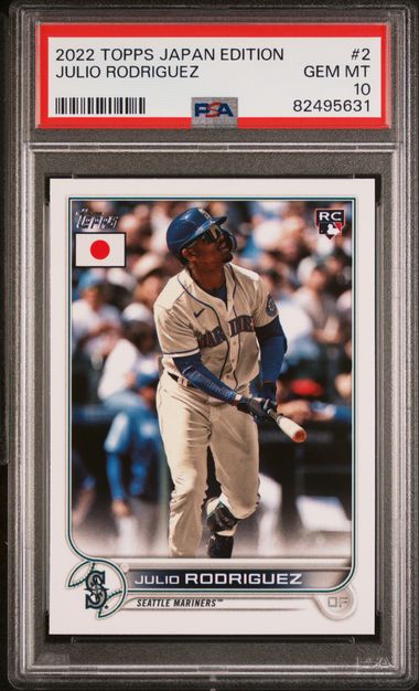 2022 Topps Japan Edition #2 Julio Rodriguez Rookie Card – PSA GEM 