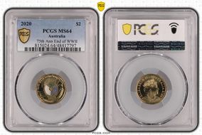 2020 $2 75th Ann End of WWII Colorized MS64