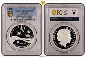 2006 $5 Commonwealth Games Queen's Baton Relay PR70DCAM