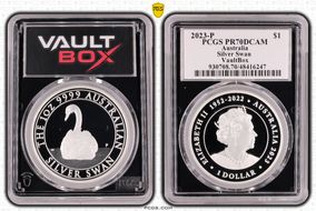 2023-P $1 Silver Swan  First Day of Issue PR70DCAM