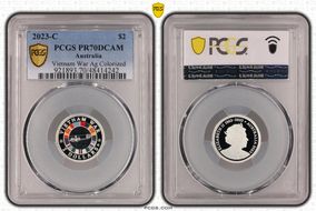 2023-C $2 Vietnam War Colorized  Ag PR70DCAM