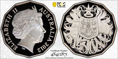 2012 50C Silver PR69DCAM