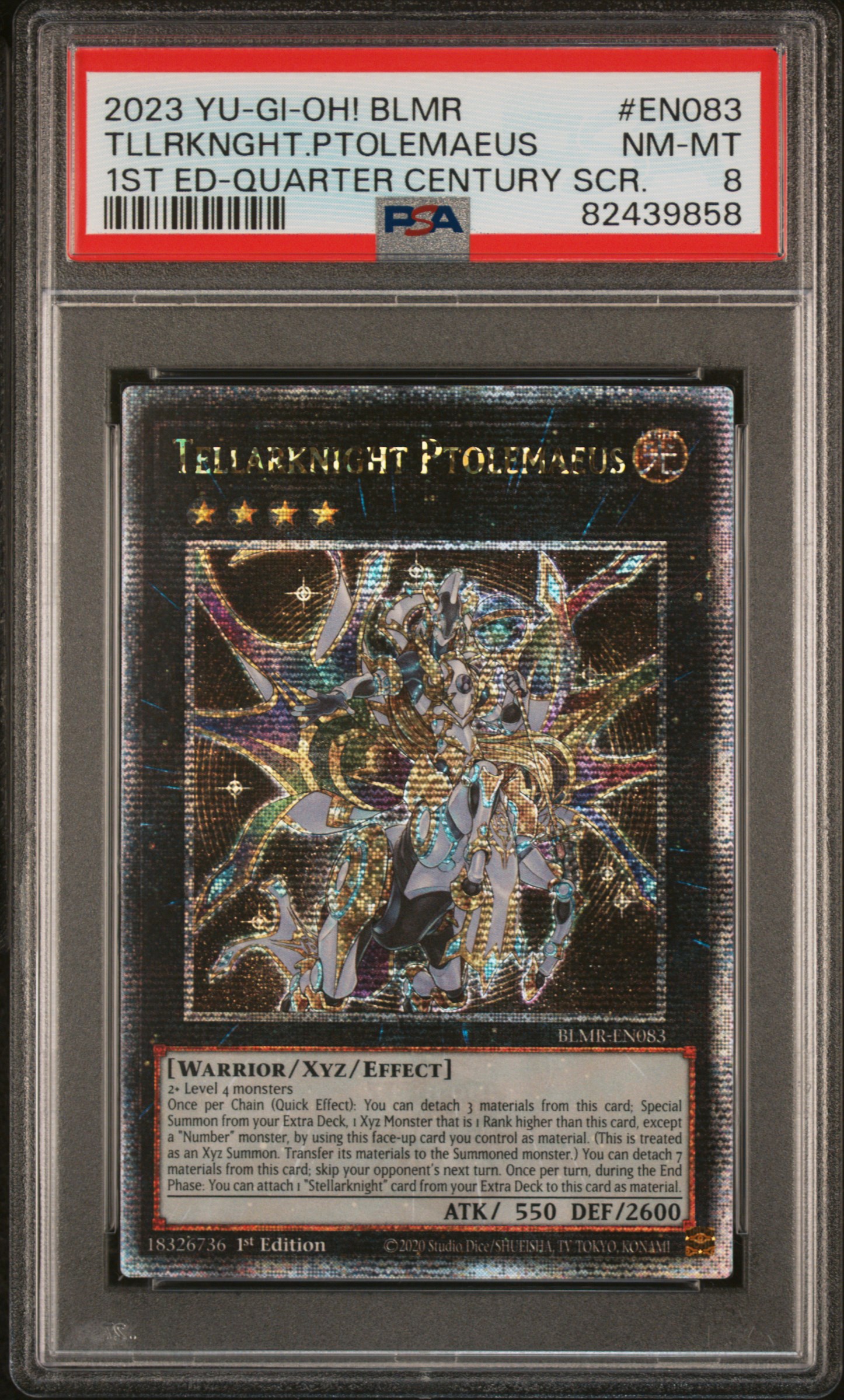 2023 #EN083 Tellarknight Ptolemaeus PSA 8 YU-GI-Oh! Blmr-Battles of Legend: Monstrous Revenge
