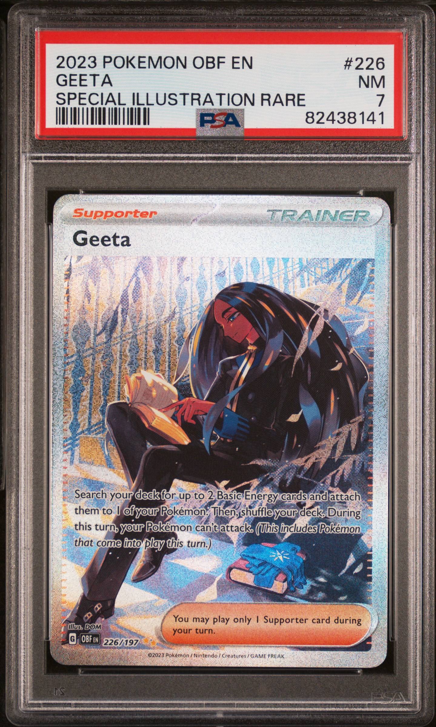 2023 Pokemon Obf En-Obsidian Flames Special Illustration Rare #226 Geeta – PSA NM 7