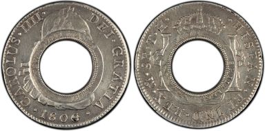 1813 5 Shil KM-2.9 C/S on Mex 8R AU50