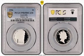1996 $1 Parkes Ag PR69DCAM