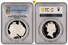 1993 $5 Cook PR69DCAM