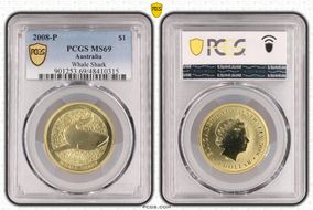 2008-P $1 Whale Shark MS69