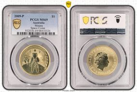 2009-P $1 Moons Space Coins MS69