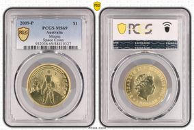 2009-P $1 Moons Space Coins MS69
