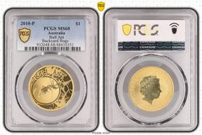 2010-P $1 Bull Ant Backyard Bugs MS68