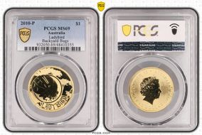 2010-P $1 Ladybird Backyard Bugs MS69