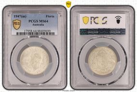 1947(m) Florin KM-40a  Ag MS64