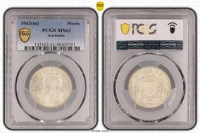 1943(m) Florin KM-40  Ag MS63