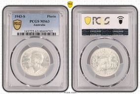 1943-S Florin KM-40  Ag MS63