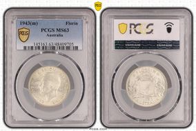 1943(m) Florin KM-40  Ag MS63