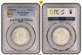 1943(m) Florin KM-40  Ag MS63