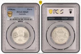 1958(m) Florin MS65