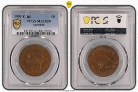 1950 Y. (p) 1D MS63BN