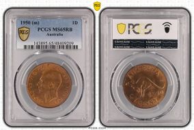 1950 (m) 1D KM-43 MS65RB