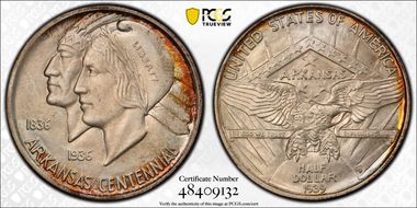 1939-D 50C Arkansas MS67+