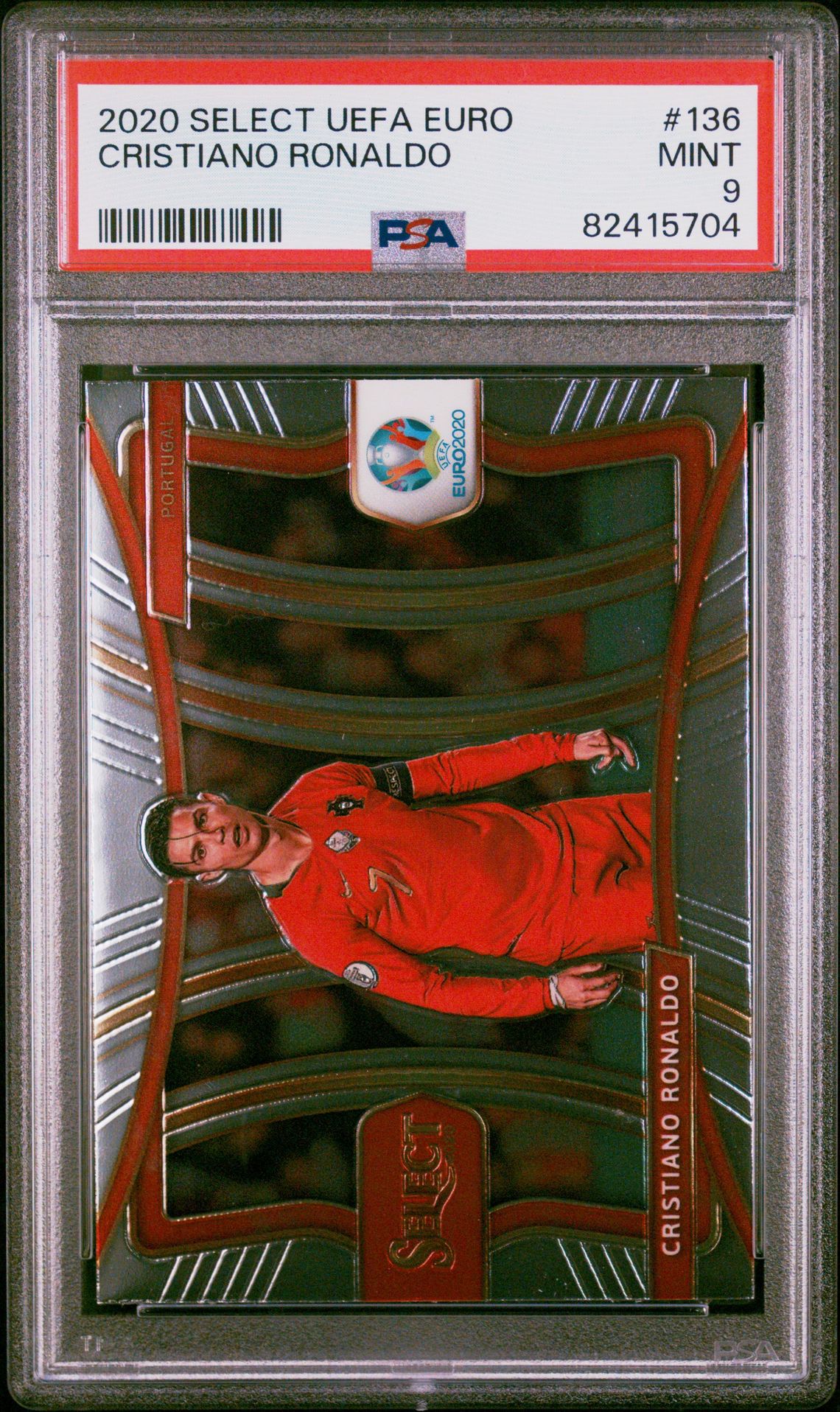 2020 Panini Select Uefa Euro Cristiano Ronaldo #136 Mint 9 front