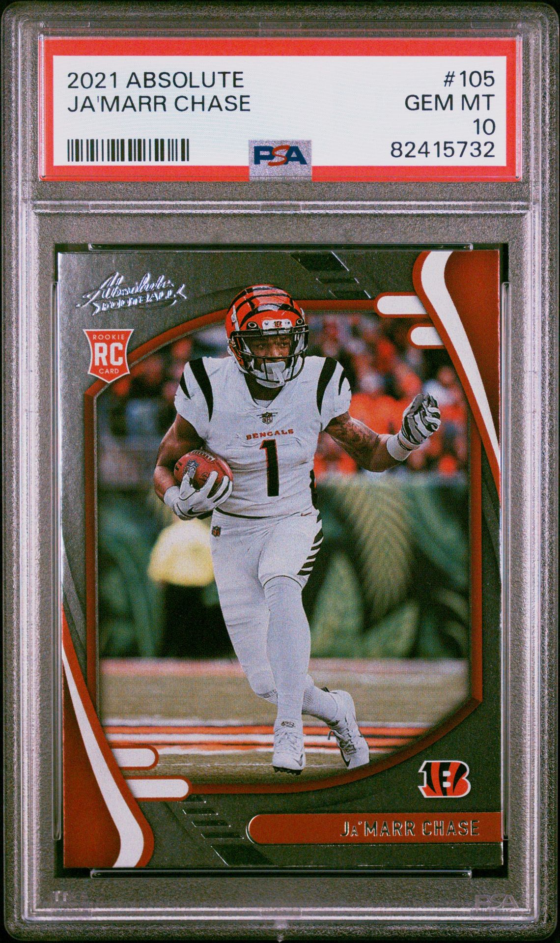 2021 Panini Absolute Ja'marr Chase #105 Gem Mt 10 front