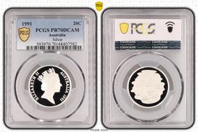 1991 20C Silver PR70DCAM
