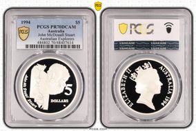 1994 $5 John McDouall Stuart Australian Explorers PR70DCAM