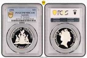 1992 $10 N. Territory PR70DCAM